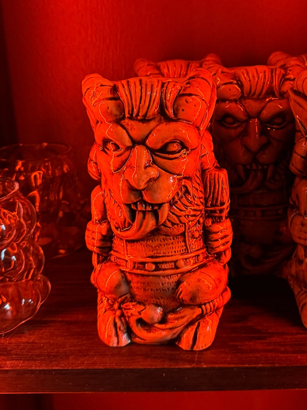 Tiki Krampus Ceramic Glass - Beige Finish